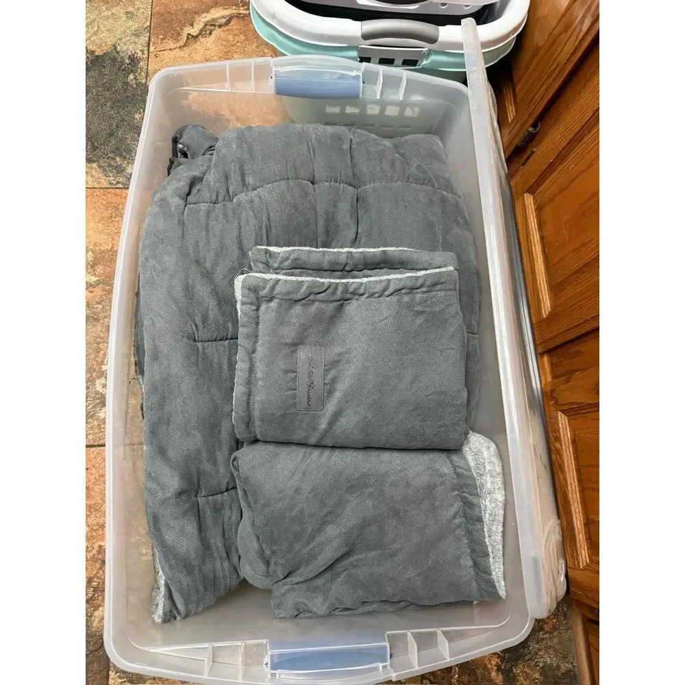 Eddie Bauer - King Comforter Set, Microsuede Bedding with Soft Sherpa Comforter